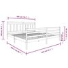 vidaXL Bed Frame without Mattress White Solid Wood 200x200 cm (810451+814115)