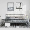 vidaXL Metal Bed Frame without Mattress with Footboard Black 193x203cm