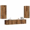 vidaXL Wall Mounted TV cabinets 4 pcs Old Wood Engineered Wood