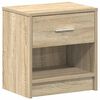 vidaXL Bedside Cabinets 2 pcs with Drawer Sonoma Oak 39x28x41 cm