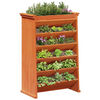 vidaXL Herb Planter 6-Tier Wax Brown 69x40x101.5 cm Solid Wood Pine