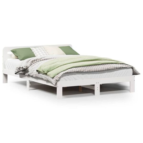 vidaXL Bed Frame without Mattress White 160x200 cm Solid Wood Pine