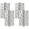 vidaXL Hinge 4 pcs 130 x 75 x 13 mm Silver Steel