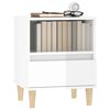 vidaXL Bedside Cabinets 2 pcs High Gloss White 40x35x50 cm