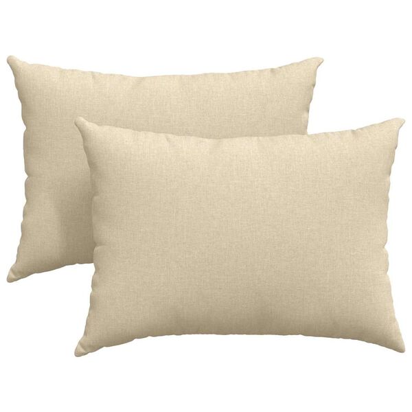 vidaXL Sofa Pillows 2 pcs Cream 70 x 50 cm Fabric