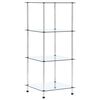 vidaXL 4-Tier Shelf Transparent 40x40x100 cm Tempered Glass