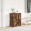 vidaXL Shoe Cabinet Smoked Oak 57x34x76 cm Engineered Wood