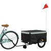 vidaXL Bike Trailer Black and Grey 45 kg Iron