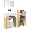 vidaXL 3 Piece Bathroom Furniture Set Sonoma Oak Engineered Wood
