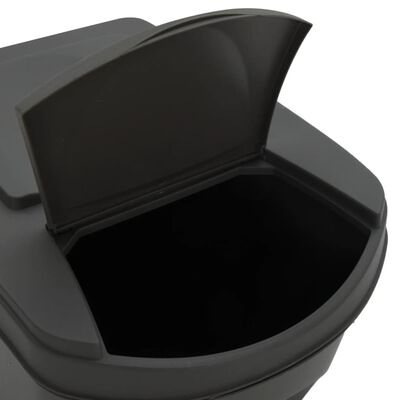 vidaXL Stackable Garbage Bin Boxes 4 pcs Grey 100 L Polypropylene