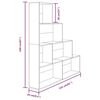 vidaXL Book Cabinet Smoked Oak 155x24x160 cm
