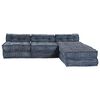 vidaXL Modular Sofa Geometric 4 pcs Indigo 70 x 70 x 56 cm Fabric