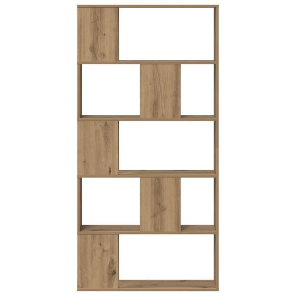 vidaXL Bookcase 5-Tier Artisian Oak 80.5x23.5x162.5 cm Engineered Wood