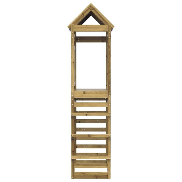 vidaXL Play Tower Brown 85 x 52.5 x 239 cm Solid Impregnated Wood