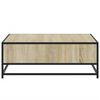 vidaXL Coffee Table Sonoma Oak 80x80x30 cm Engineered Wood and Metal