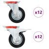 vidaXL 24 pcs Swivel Casters 100 mm