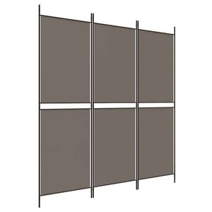 vidaXL 3-Panel Room Divider Anthracite 150x180 cm Fabric