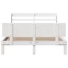 vidaXL Bed Frame with Headboard without Mattress White 160x200 cm