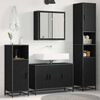vidaXL Bathroom Furniture Set 4 pcs Black Oak Engineered Wood