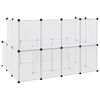 vidaXL Small Animal Cage Transparent 143x107x93 cm PP and Steel