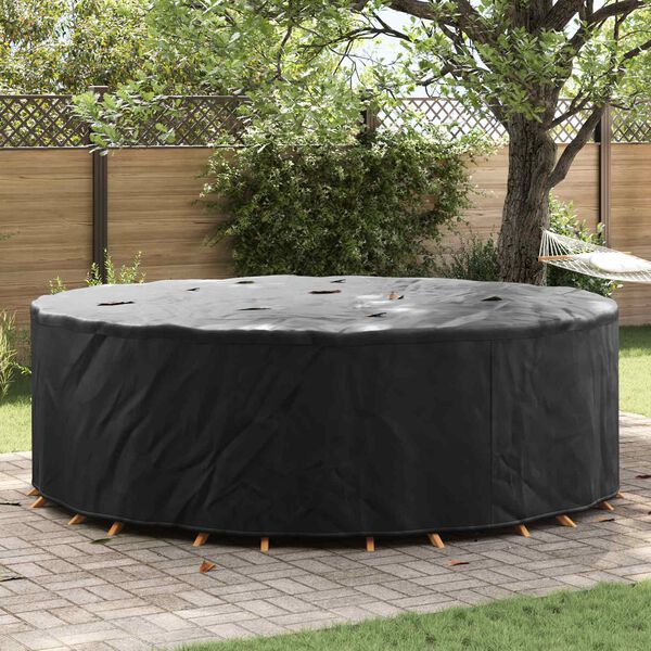 vidaXL Outdoor Furniture Cover Black 279 x 279 x 85 cm 210D fabric