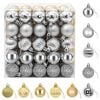 vidaXL Christmas Ball Set 100 pcs Silver and Gold 4 cm Polystyrene
