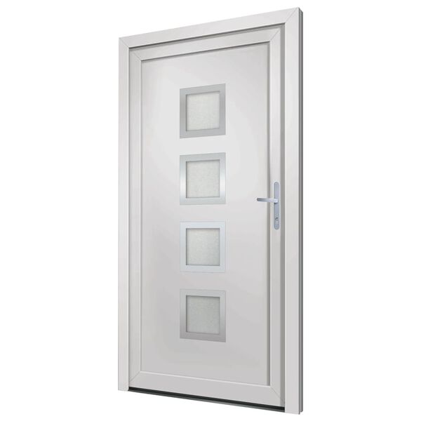 vidaXL Front Door White 98x208 cm PVC