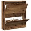 vidaXL Shoe Cabinet Old Wood 80 x 21 x 87.5 cm Engineered Wood