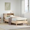 vidaXL Bookcase Bed without Mattress 75x190 cm Small Single Solid Wood Pine