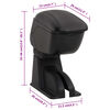 vidaXL Car Armrest Black 12x29x(32-46) cm ABS