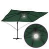 vidaXL Umbrella Green 351 x 250 x 253 cm Polyester and Aluminium