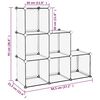 vidaXL Storage Cube Organiser with 6 Cubes Black PP