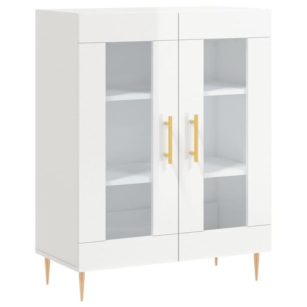 vidaXL Sideboard High Gloss White 69.5x34x90 cm Engineered Wood