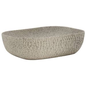 vidaXL Countertop Basin Grey Rectangular 48x37,5x13,5 cm Ceramic