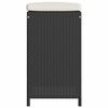vidaXL Garden Bar Stools with Cushions 6 pcs Black Poly Rattan