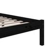 vidaXL Bed Frame without Mattress Black Solid Wood 150x200 cm King Size King Size