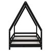 vidaXL Kids Bed Frame Black 90x190 cm Solid Wood Pine
