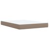 vidaXL Box Spring Bed with Mattress Cappuccino 140x190 cm Faux Leather