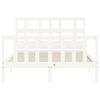 vidaXL Bed Frame without Mattress White Small Double Solid Wood Pine