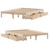 vidaXL Bed Frame without Mattress 150x200 cm King Size Solid Wood Pine