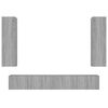 vidaXL 4 Piece TV Cabinet Set Grey Sonoma Engineered Wood