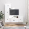 vidaXL 5 Piece TV Cabinet Set White Engineered Wood
