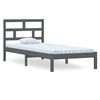 vidaXL Bed Frame without Mattress Grey Solid Wood 100x200 cm