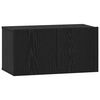 vidaXL TV Cabinet Set Wall-mounted Black Oak Engineered Wood
