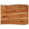 vidaXL Table Top 80x60x3,8 cm Rectangular Solid Wood Acacia Live Edge