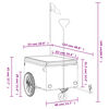 vidaXL Bike Trailer Black and Green 30 kg Iron