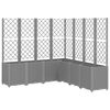 vidaXL Garden Planter with Trellis Light Grey 160x160x140 cm PP