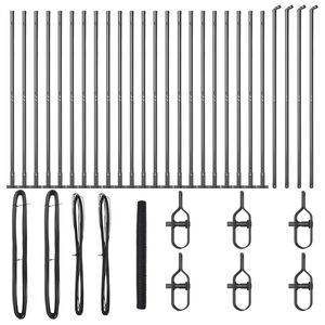 vidaXL Fence Post Grey