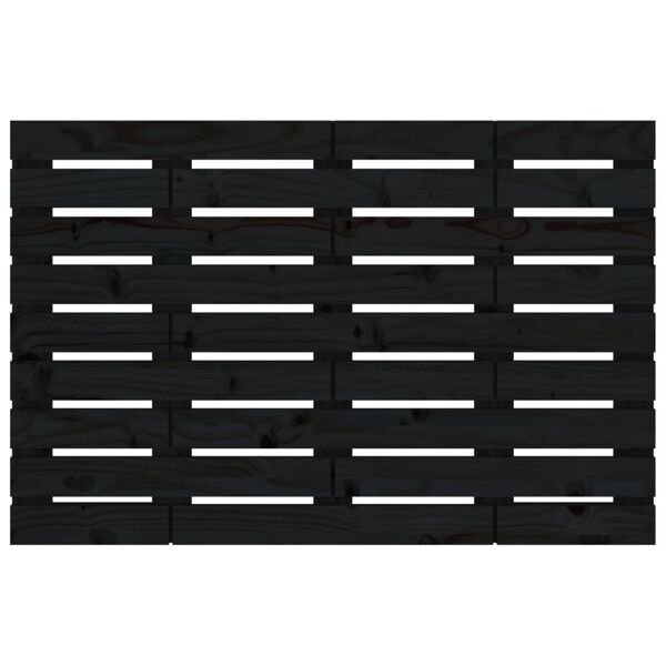 vidaXL Wall Headboard Black 81x3x63 cm Solid Wood Pine