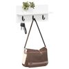 vidaXL Wall-Mounted Coat Rack White 40 x 10.5 x 18 cm Engineered wood